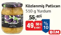 YURDUM KÖZLENMİŞ PATLICAN 510 G